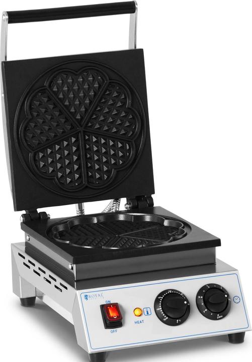 Actual product image Royal Catering Heart Waffle Maker - Belgian waffles - 1,500 W