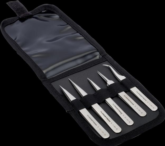 Produktbild Bahco Satz mit 5 Pinzetten, Typ 00-SA, 1-SA, 3C-SA, 5-SA, 7-SA