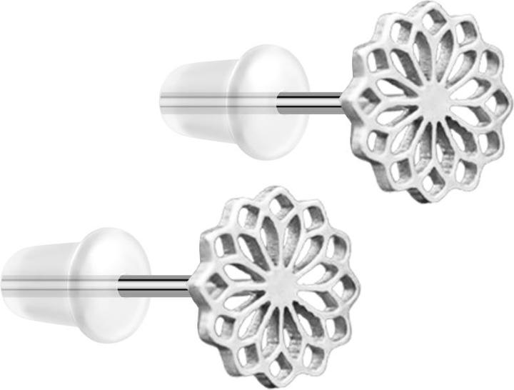 Chaotic Trading Ohrstecker silber Blume (ohne Messing, Chirurgenstahl 316L)