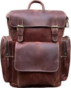 Produktbild Only-Bags.Store Lederrucksack, Reiserucksack Rucksack, Brauner Leder Roll Top Rucksack, Laptop Tasche, Unisex
