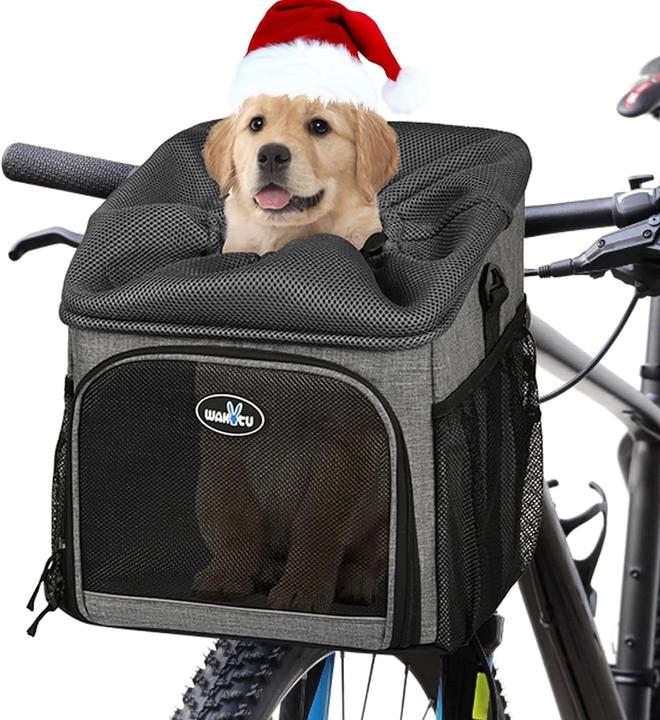 Produktbild Wakytu Velokorb für Hunde und Katzen (Katze, Hund, Atmungsaktiv, Reflektoren, Sicherheitsverschluss, Faltbar)