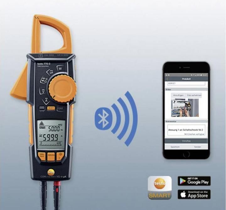 Image du produit Testo Pince de courant, multimètre à main di (CAT III 1000V, CAT IV 600V)