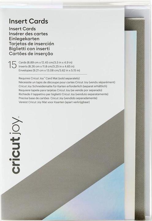 Cricut Carte vierge Joy Gris foncé/Gris clair, 15 pièces (15 pcs)