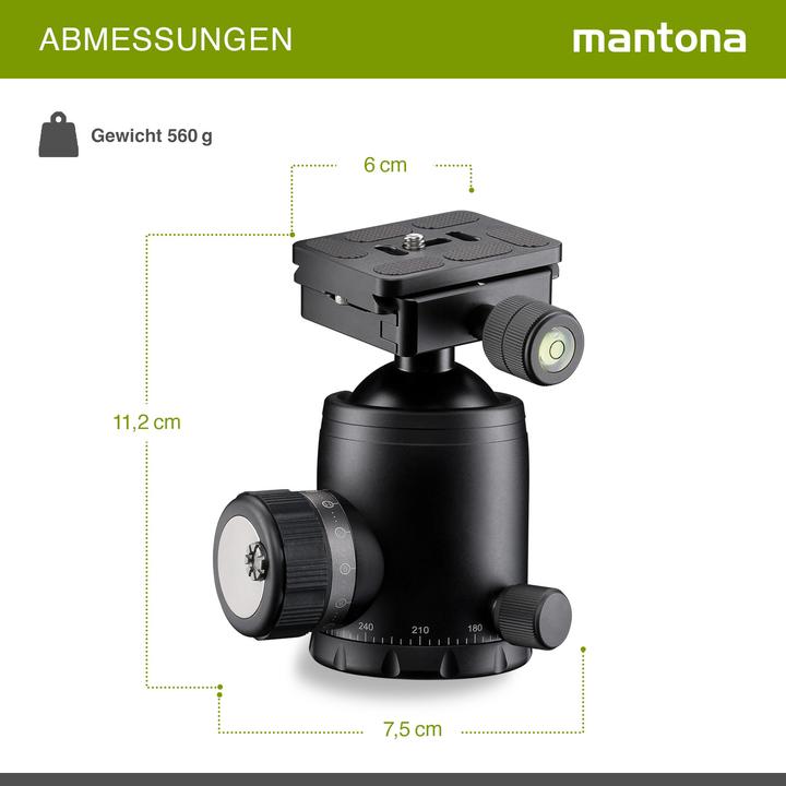 Actual product image mantona Fortress 46 Ball Head (S1-4625AF) (Spherical head)