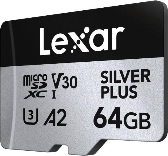 Actual product image Lexar Professional Silver Plus 2-Pack (64 GB, microSDXC, U3, UHS-I)