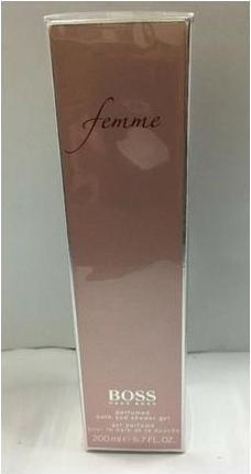 Actual product image Hugo Boss BOSS FEMME Perfumed Bath and Shower Gel 6.7/6.8oz 200ml - New Sealed (200 ml)