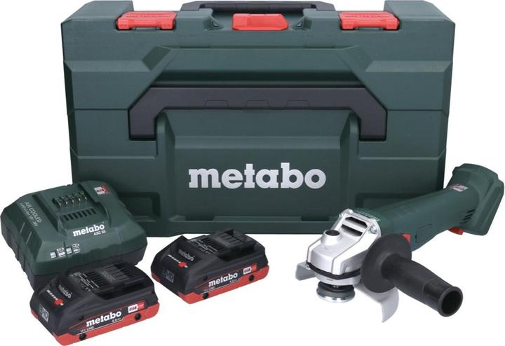 Actual product image Metabo W 18 7-125 Battery angle grinder 18 V 125 mm + 2x battery 4.0 Ah + charger + metaBOX (125 mm)