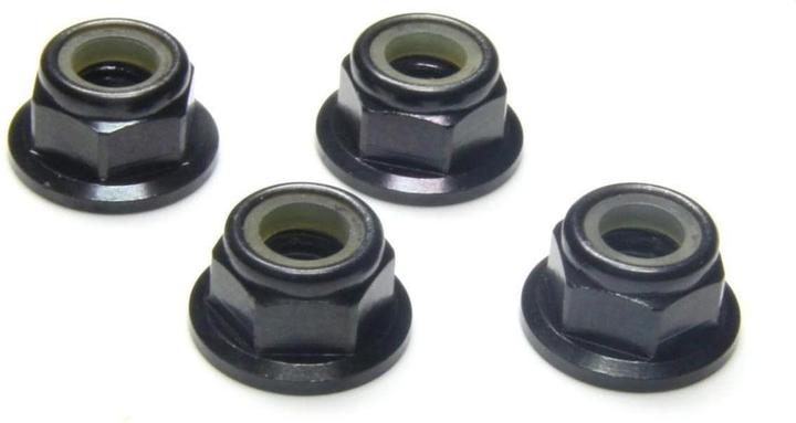 EP M5 stop nut aluminium flange black (M5)