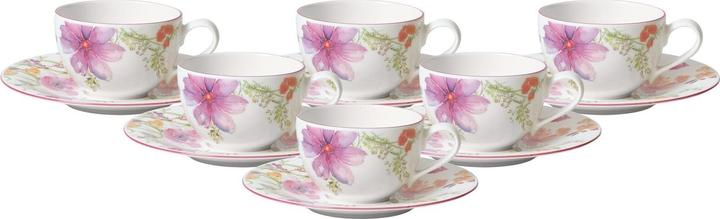 Produktbild Villeroy & Boch Kaffeetassen mit Untertassen Mariefleur Basic (250 ml, 12 x)