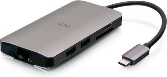 Immagine prodotto C2G Mini Dock USB-C® con HDMI, 2x USB-A, Ethernet, lettore di schede SD e USB-C Power Delivery fino a (USB-C, 1 Porti)