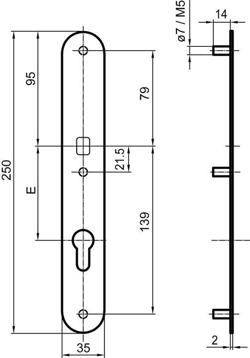 Produktbild Glutz Aussentürschilder für Türknöpfe 5359 K (Türschildgarnitur)
