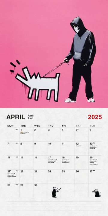 Actual product image Banksy Calendar 2025 (Hardcover, German)