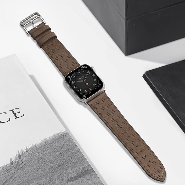 Produktbild Hurtel Armband Leder Lederarmband Apple Watch Ultra, SE, 9, 8, 7, 6, 5, 4, 3, 2, 1 (49, 45, 44, 42 mm) Band (Naturleder)