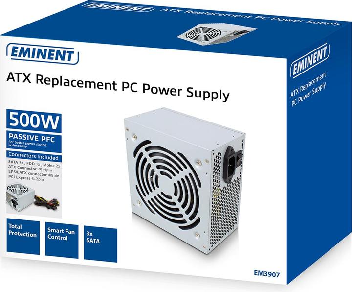 Produktbild Eminent ATX-Ersatz-PC-Netzteil 500W (500 W)