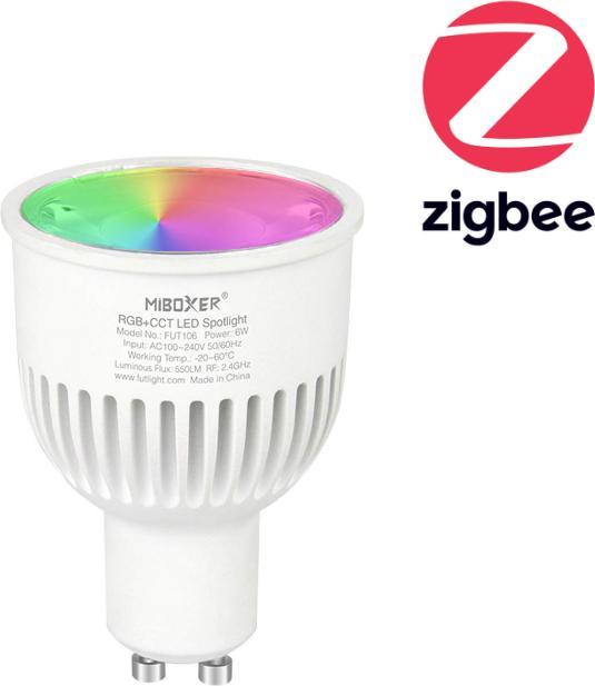 Actual product image Milight Zigbee 3.0 Smart LED Spot GU10 RGB+KW/WW 6W (GU10, 6 W, 550 lm, 1 x, E)