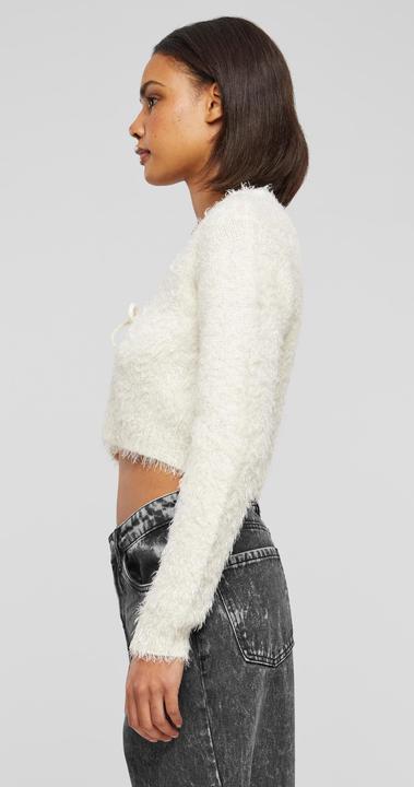 Actual product image Urban Classics Ladies Tied Cropped Feather Cardigan - 117653 (4XL)