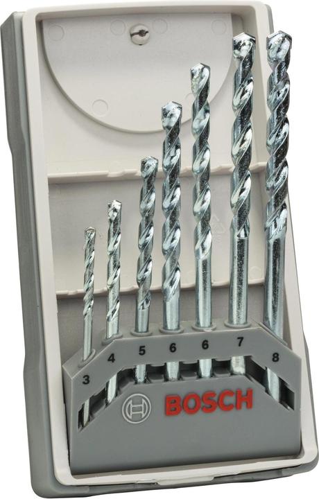 Bosch Professional Zubehör 7-tlg. CYL-1 Mauerwerkbohrer-Set, 3/4/5/6/6/7/8 mm (6 mm, 7 mm, 8 mm, 3 mm, 4 mm, 5 mm)