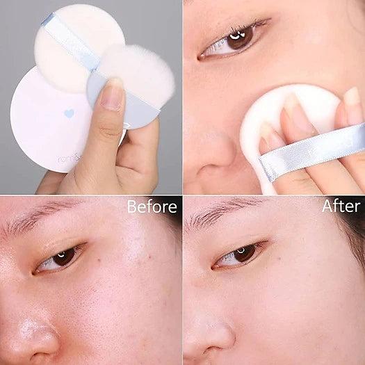 Actual product image Rom&Nd Better Than Finish Finishing Powder Pact Makeup Fix & Matte Sebum Control Blurring Pores Flaw (12 Veiled Rose)