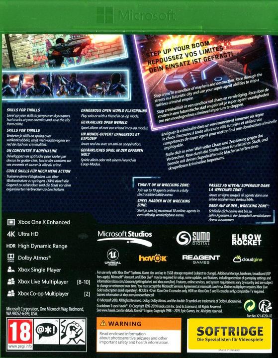 Actual product image Microsoft Crackdown 3 (Xbox One X, Xbox Series X, Multilingual)