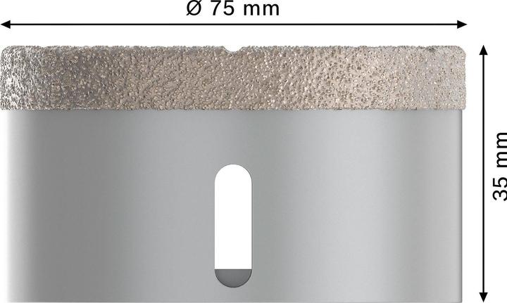 Actual product image Bosch Professional Zubehör PRO Core Cutter dry X-Lock, 75 x 35 mm (75 millimetres)