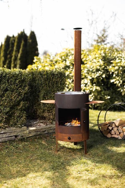 Actual product image Feu du Jardin Outdoor and Fondue Oven Deluxe rust