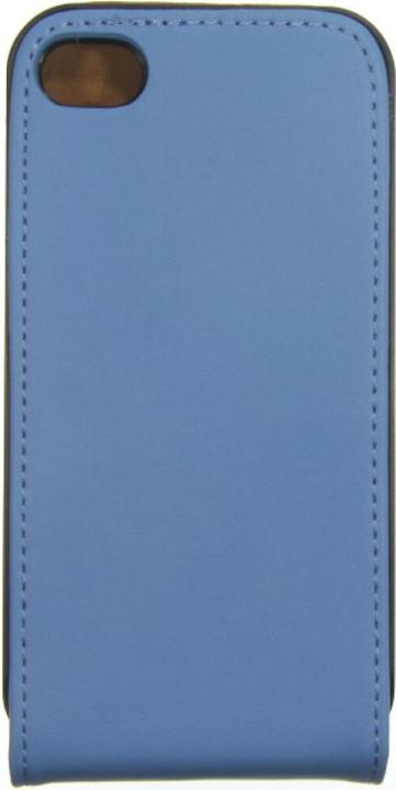 Actual product image OEM Slim leather Flip Case for iPhone 4/4s - blue (Apple iPhone 4, Apple iPhone 4s)