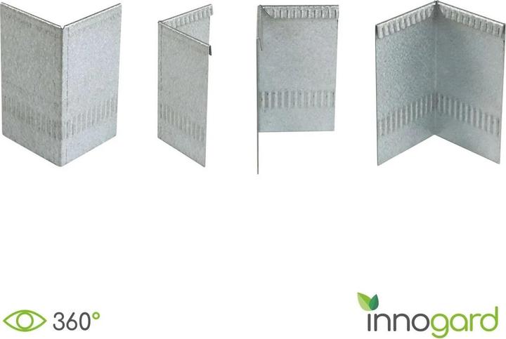 Produktbild Innogard Eckverbinder für Rasenkantenband und Rasenkanten schmal (Aussenecke) Galvalume AZ® - 20 cm Höhe