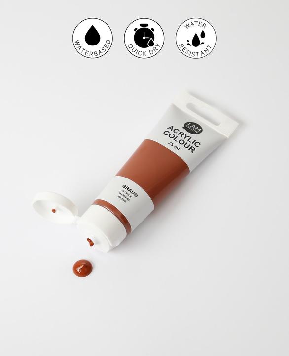 Produktbild I Am Creative Basic Acryl, Acrylfarbe auf Wasserbasis, 75 ml (Braun, 75 ml)