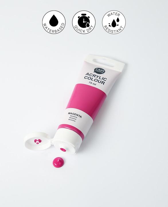 Produktbild I Am Creative Basic Acryl, Acrylfarbe auf Wasserbasis, 75 ml (Magenta, 75 ml)