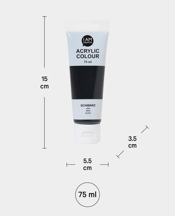 Produktbild I Am Creative Basic Acryl (Schwarz, 75 ml)