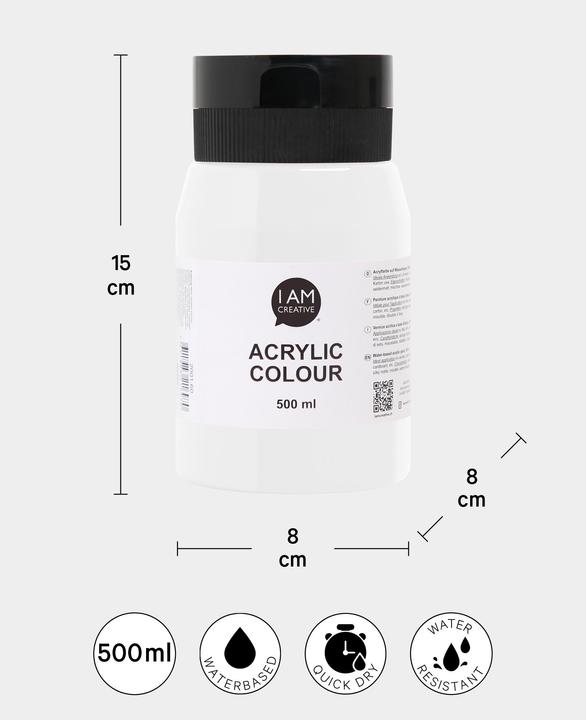 Produktbild I Am Creative Basic Acryl (Weiss, 500 ml)
