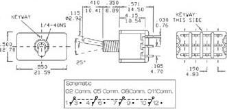 Image du produit Velleman Vertical Toggle Switch 4Pdt On-On Pcb Type