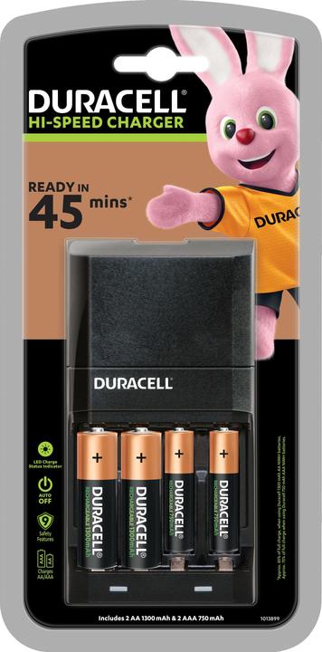 Duracell Ion Speed 4000 (1 Stk., AA, AAA, 1300 mAh, Ladegerät ohne Akku)