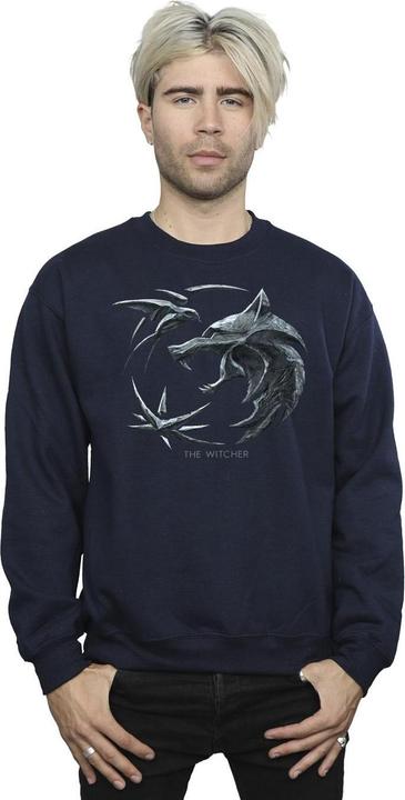 Immagine prodotto Netflix The Witcher Wolf Logo Felpa Uomo (L)