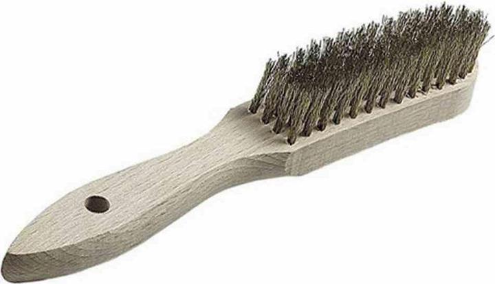 Actual product image Ironside Brass wire brush 4 rows 0.30mm wire