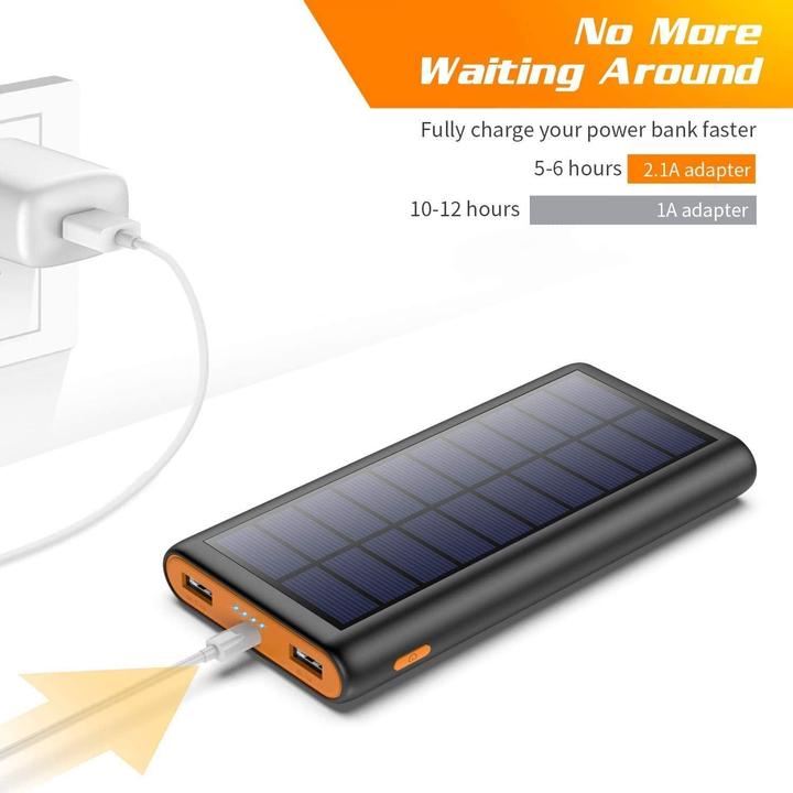 Actual product image Hetp Solar Powerbank 26800mAh, B-Orange