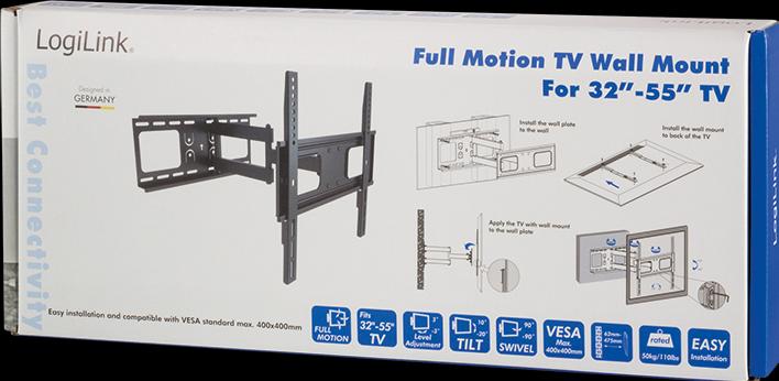 Actual product image LogiLink Wall Mount (Wall, 55", 50 kg)