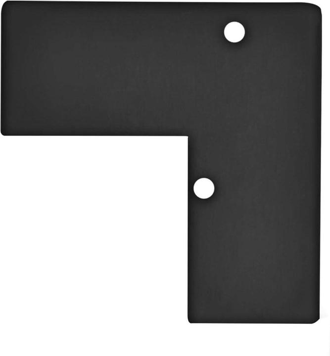 Image du produit Isoled Embout EC93 aluminium noir RAL 9005 pour profil HIDE ANGLE vis incluses