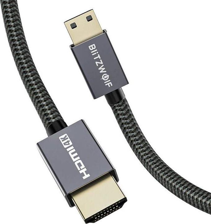 Actual product image BlitzWolf BW-HDC4 HDMI to HDMI cable 4K, 1.2m (black) (1.20 m, HDMI)