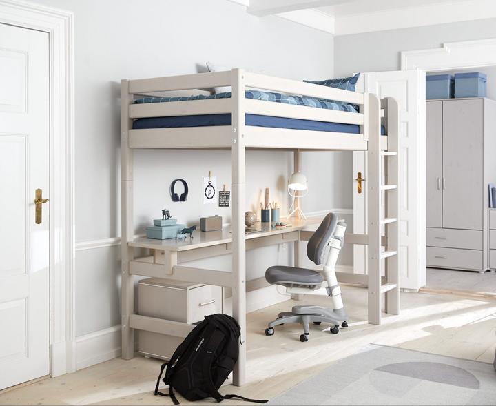 Actual product image Flexa Loft bed Classic with straight ladder (90 x 200 cm)