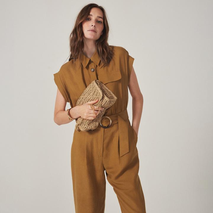 Produktbild La Redoute Collections Jumpsuit mit langem Bein Signature (38)