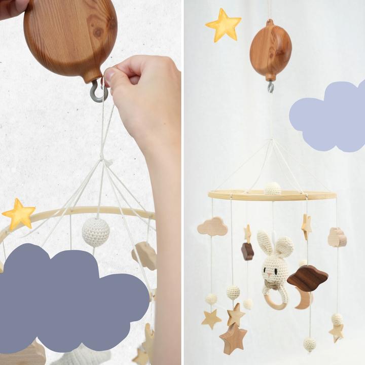 Immagine prodotto Hermex Baby-Soundbox Tragbare Baby-Musikbox Einschlafhilfe mit Musik Spieluhr