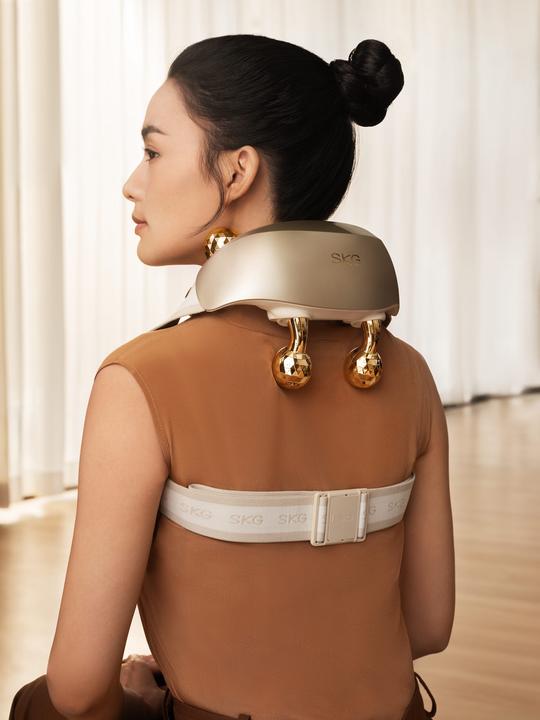 Actual product image SKG Neck Massager H7 ultra-E - Golden (golden massage heads)
