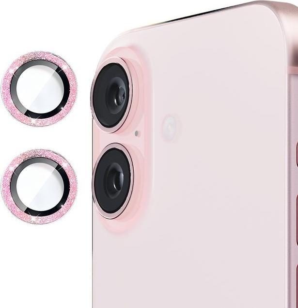 Image du produit Enkay Bague d'appareil photo en métal pailleté (1 pièce(s), Apple iPhone 16 Plus, Apple iPhone 16)