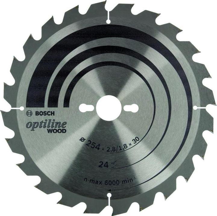 Bosch Professional Zubehör PRO Wood Kreissägeblatt, 254 x 2,8 x 30 mm