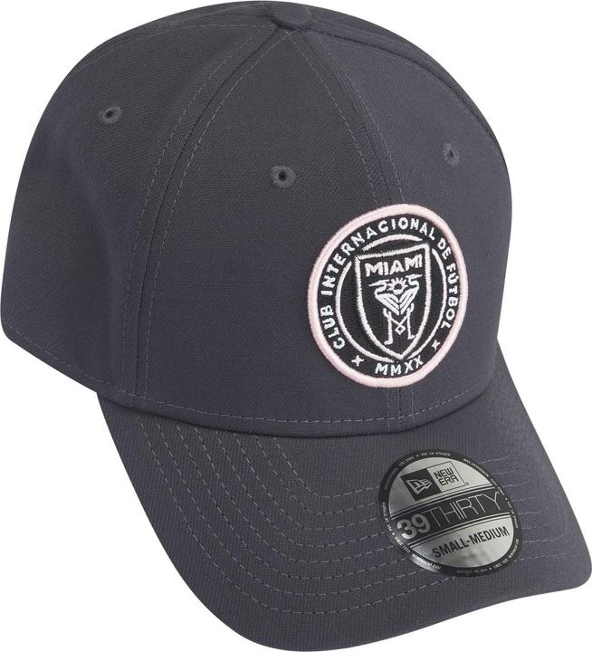 Actual product image New Era 39Thirty Stretch Cap - MLS Inter Miami charcoal (S/M)