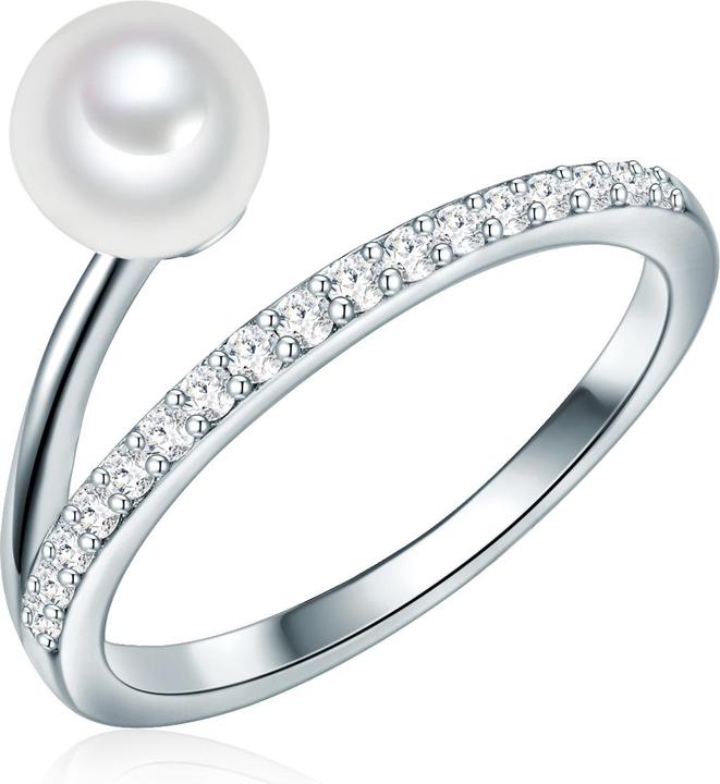Valero Pearls Damen Sterling Silber Zirkonia Süsswasser-Zuchtperle silber - 32352