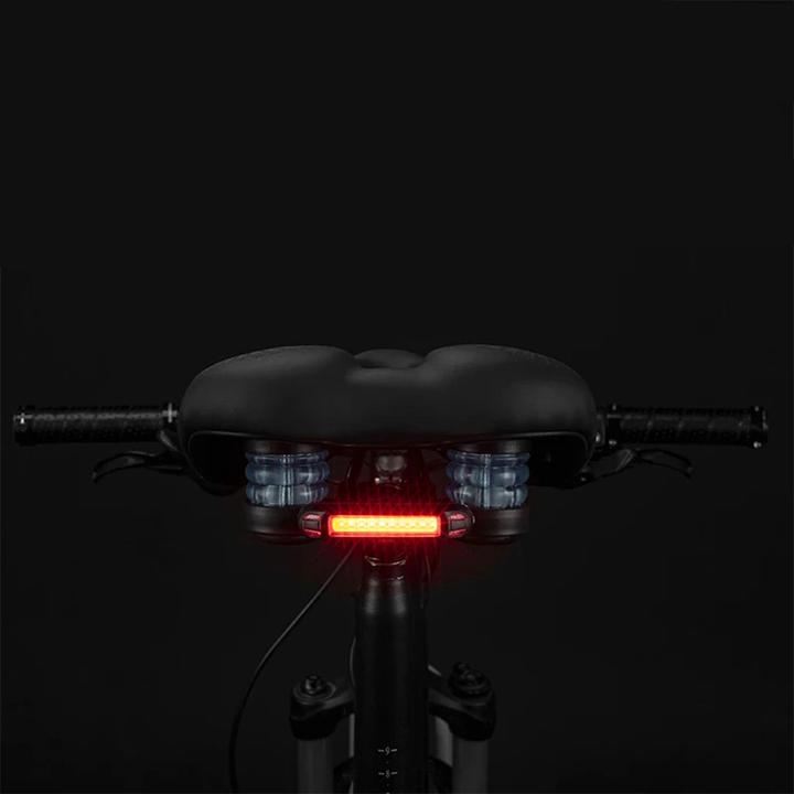 Actual product image Rockbros 38218916002 MTB bicycle saddle + lamp - black