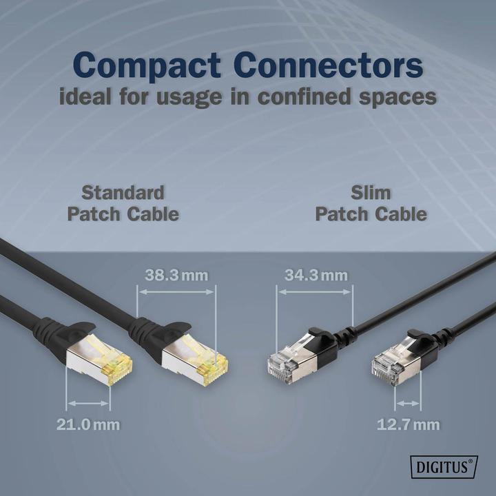 Produktbild Digitus CAT 6A Klasse Ea, F/FTP, Twisted Pair Patchkabel, Cu, LSZH, AWG 32/7, Länge: 0,5 m, schwarz (F/FTP, CAT6a, 0.50 m)