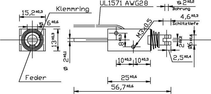 Produktbild Tremba HMA-1513d.002-24VDC,100% Hubmagnet drückend 0.1 N 8 N 24 V/DC 2.5 W